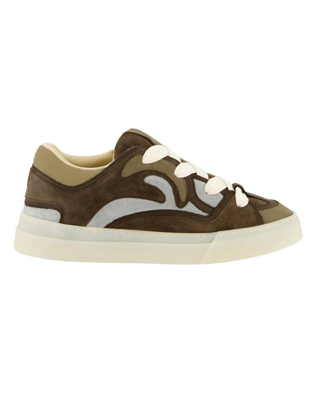 flâneur Schoenen ,Veelkleurig ,Nylon Koffie Sneaker Met Suède En Nylon in het Brown voor heren