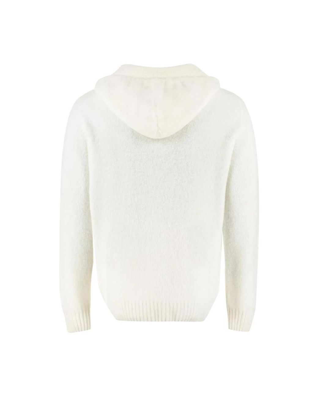 THE (Alphabet) White Round-Neck Knitwear for men