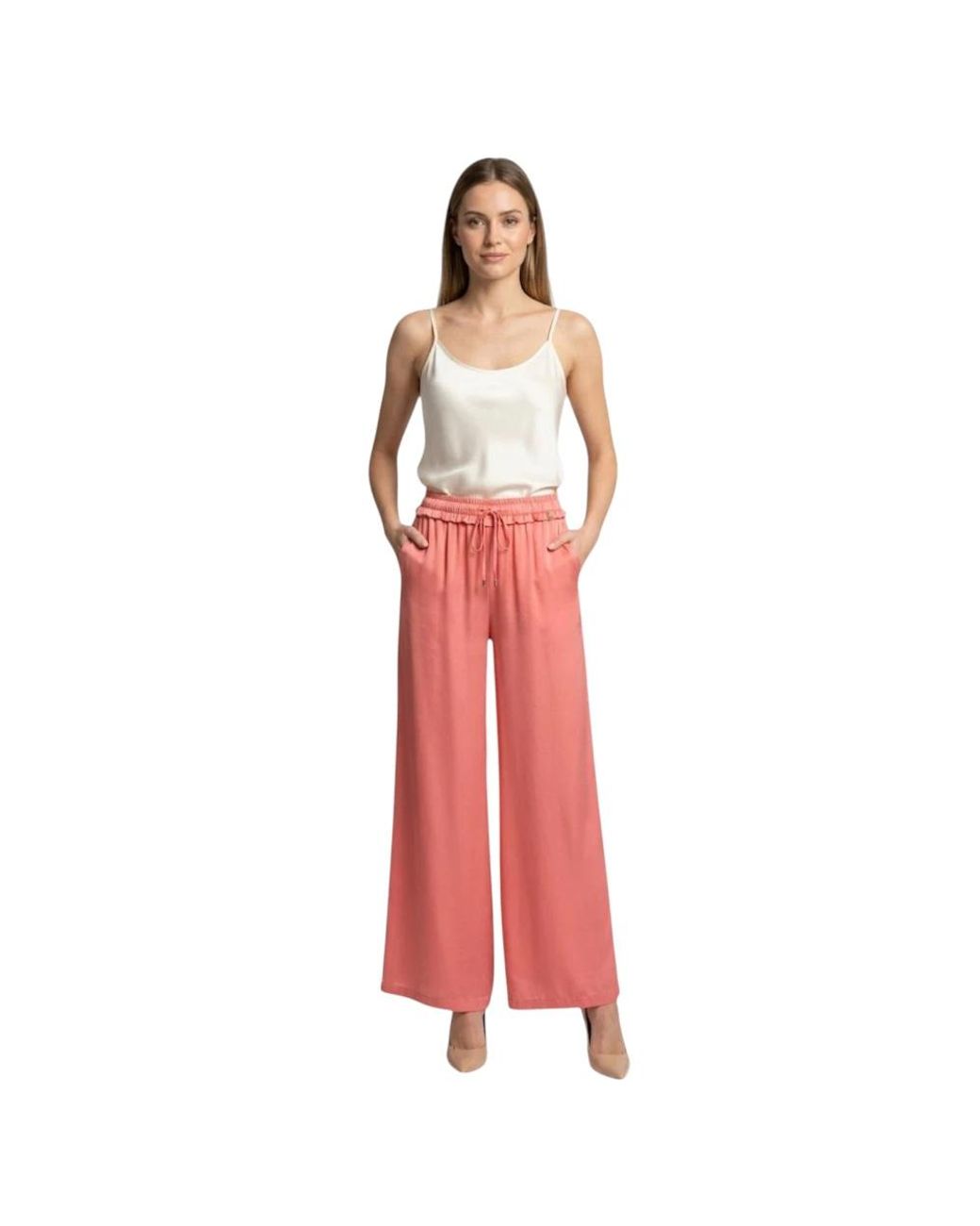 Fracomina Red Wide Trousers