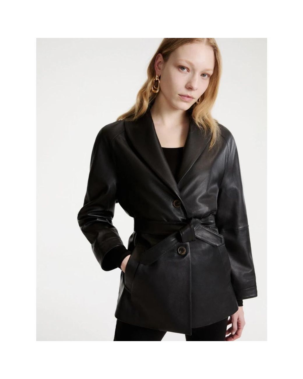 Leather Jackets Marella en coloris Black