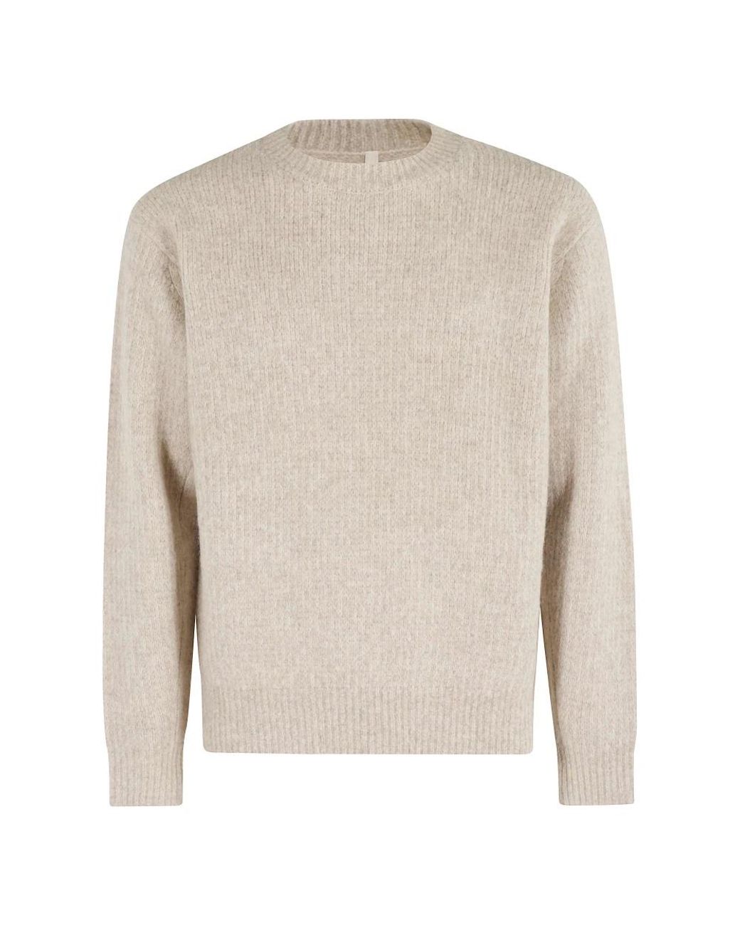 sunflower White Round-Neck Knitwear for men