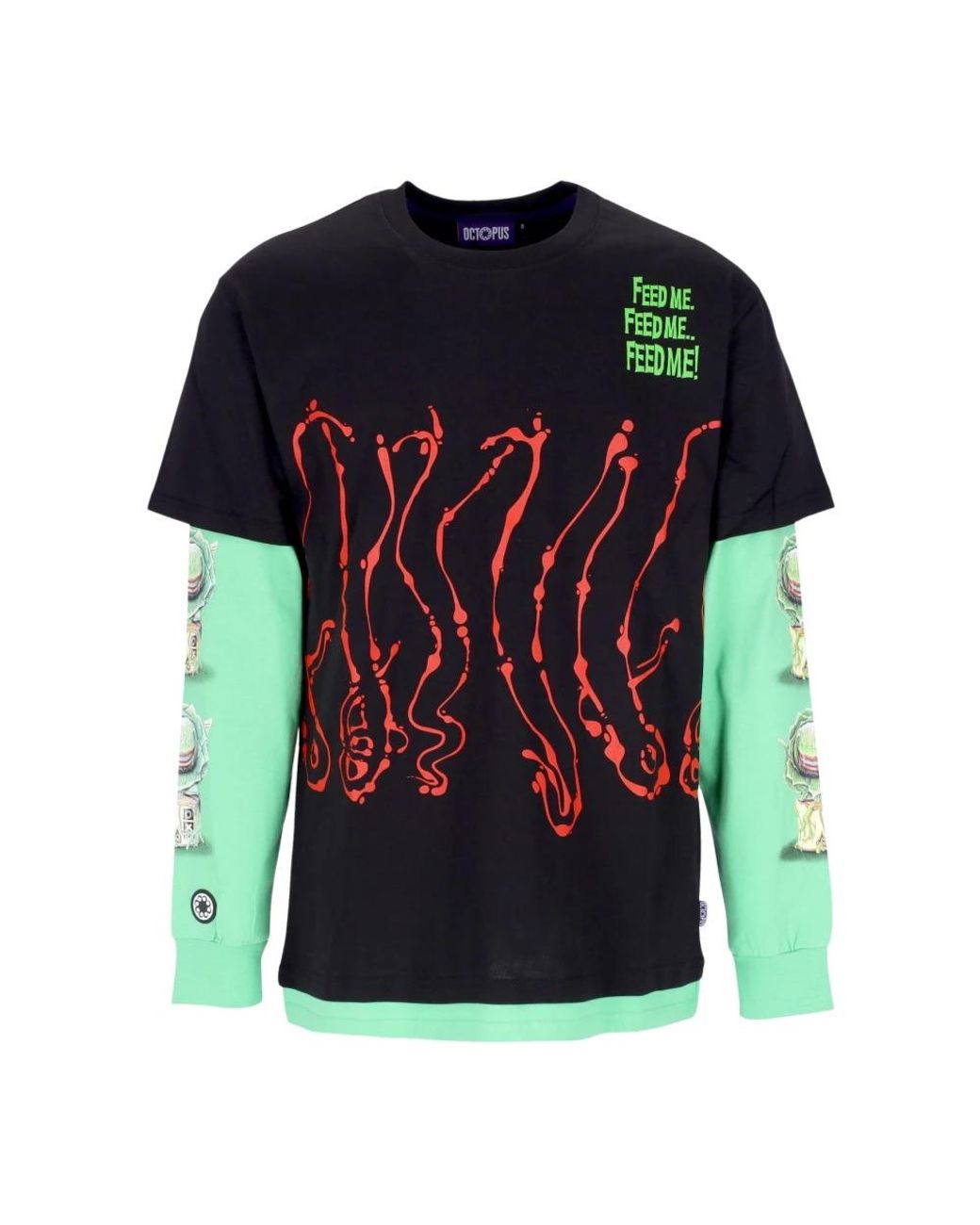 Octopus Blue Long Sleeve T-Shirts for men