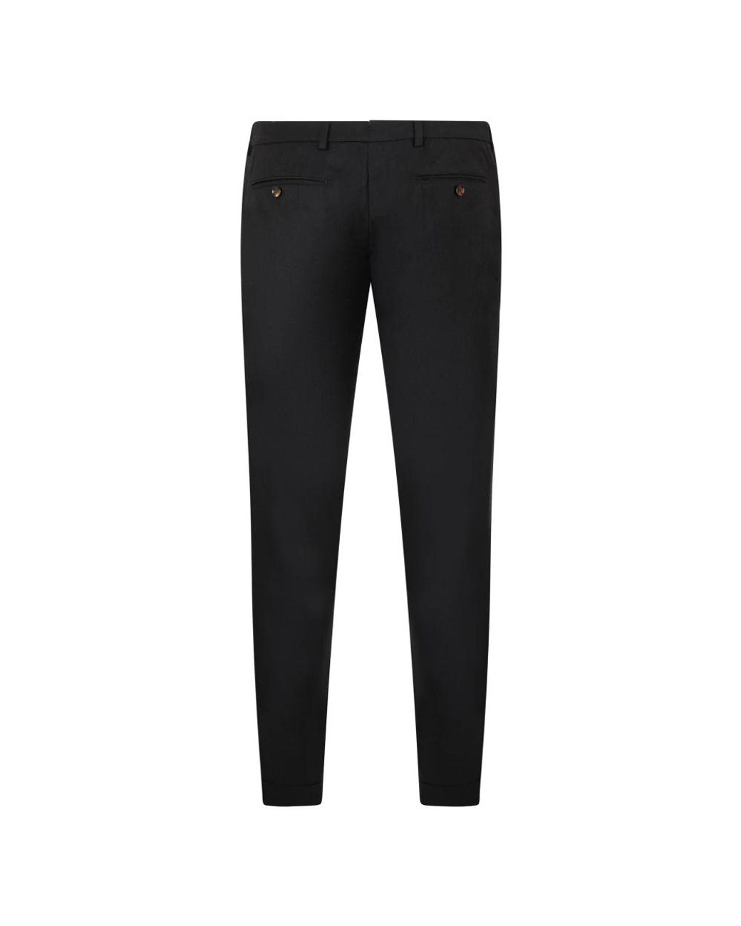 Moorer Black Slim-Fit Trousers for men