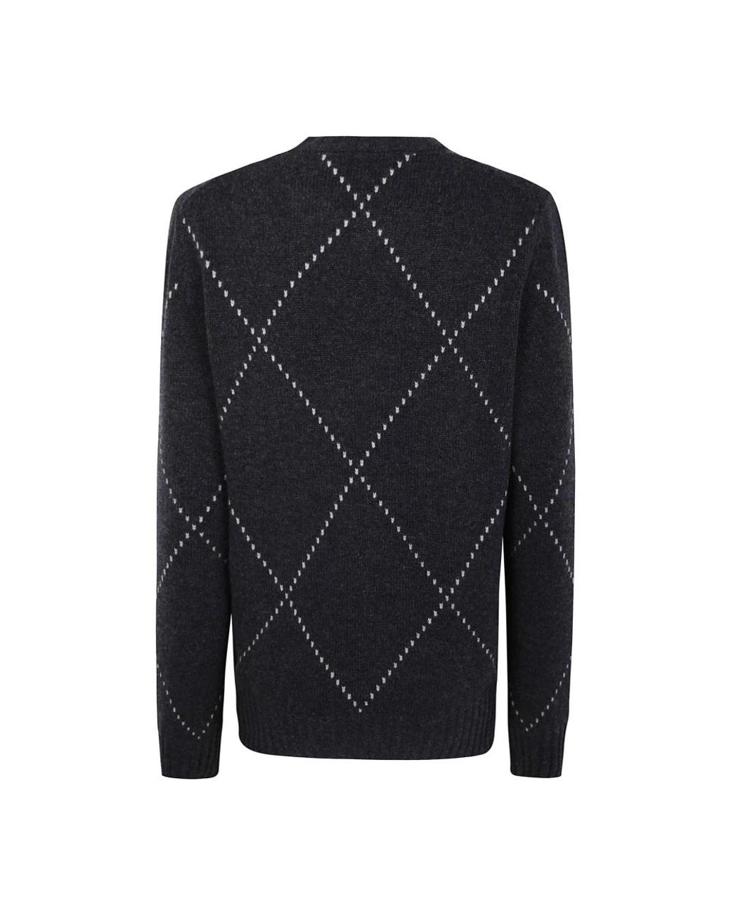 Gran Sasso Black Round-Neck Knitwear for men