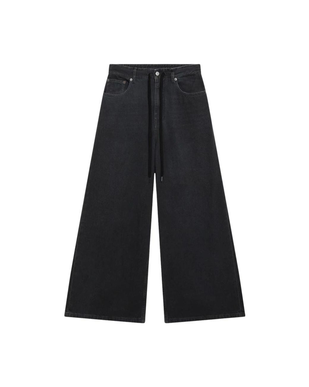 MM6 by Maison Margiela Black Wide Jeans