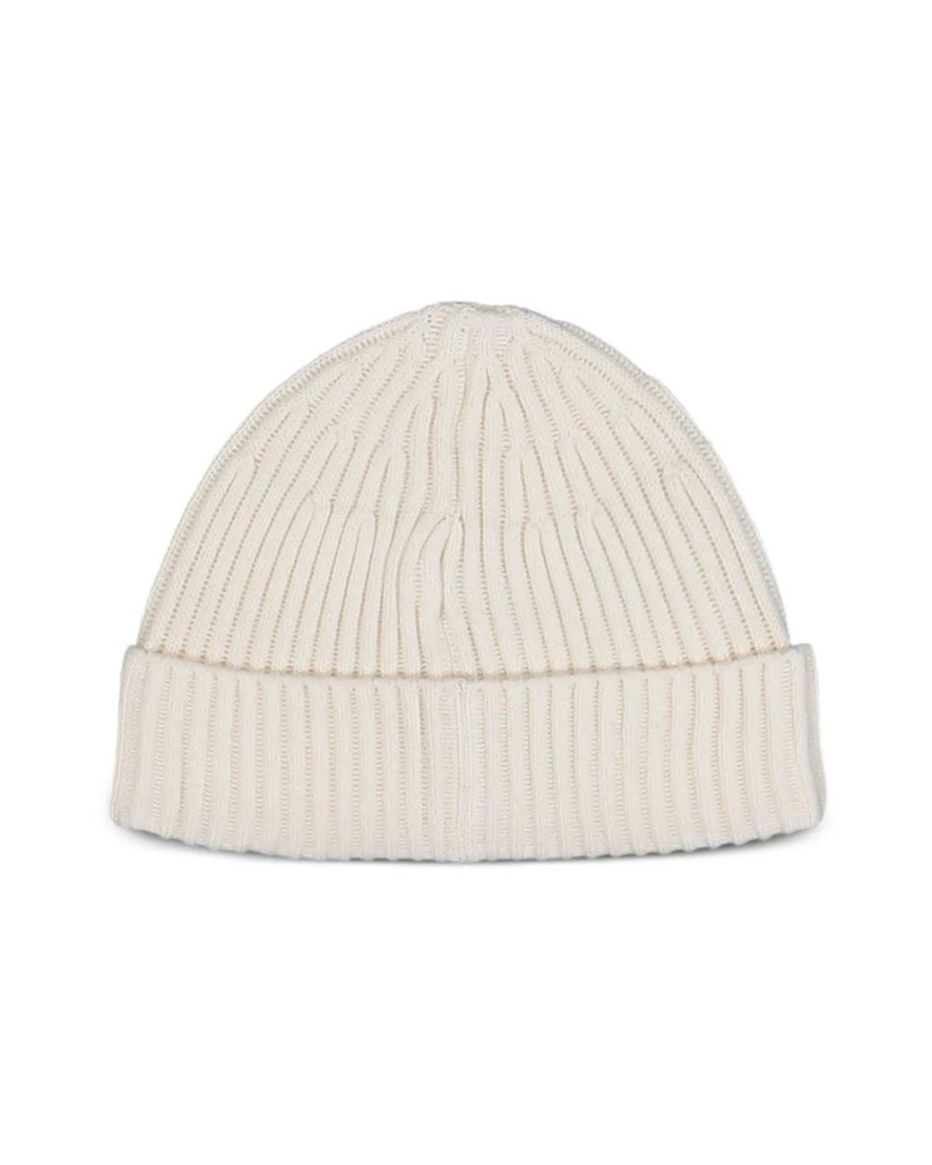 Stone Island Beanie Mit Kompass-Logo-Patch in Natural für Herren