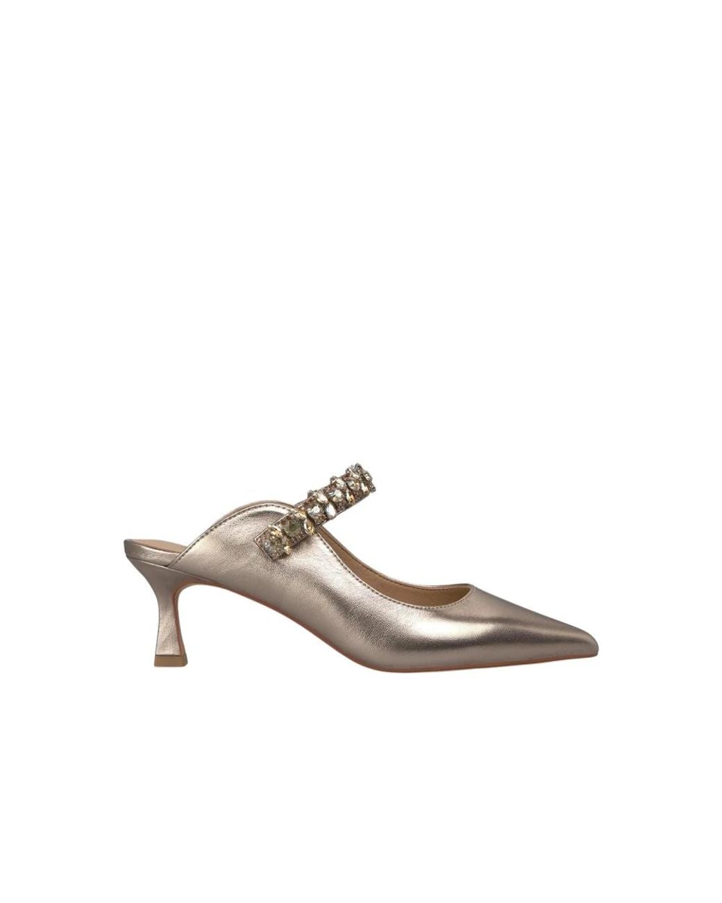 Alma En Pena. Yellow Heeled Mules