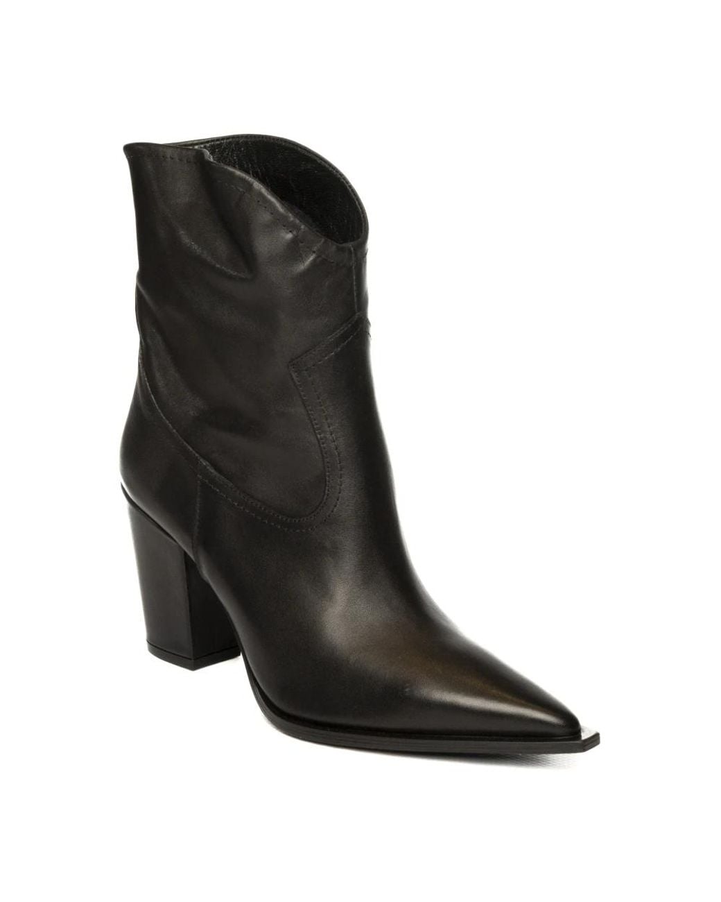 Albano Black Cowboy & Biker Boots