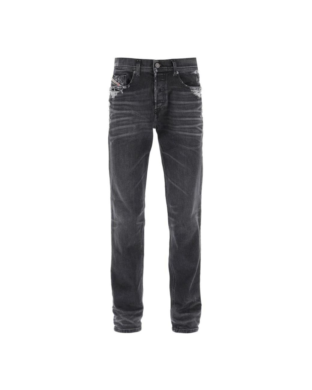 DIESEL Gray Slim Fit Jeans for men