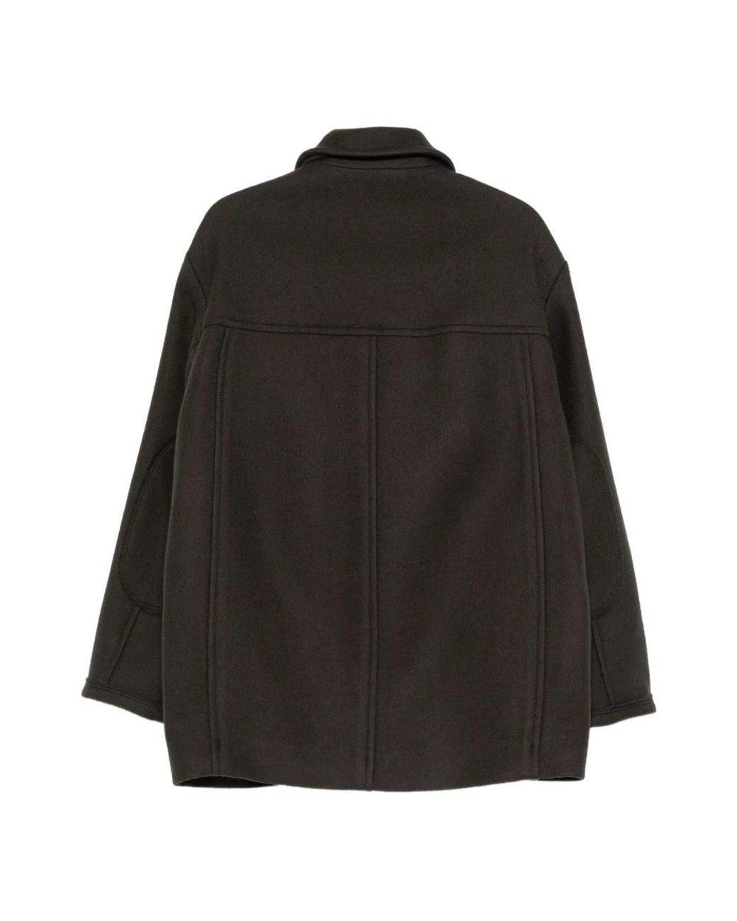 Single-Breasted Coats AMI en coloris Black