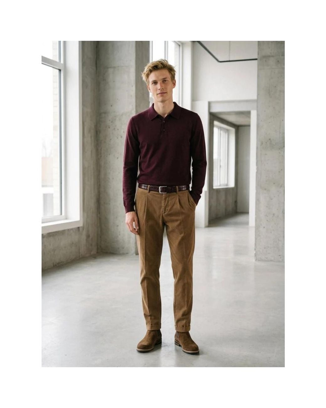Roberto Collina Purple Polo Shirts for men