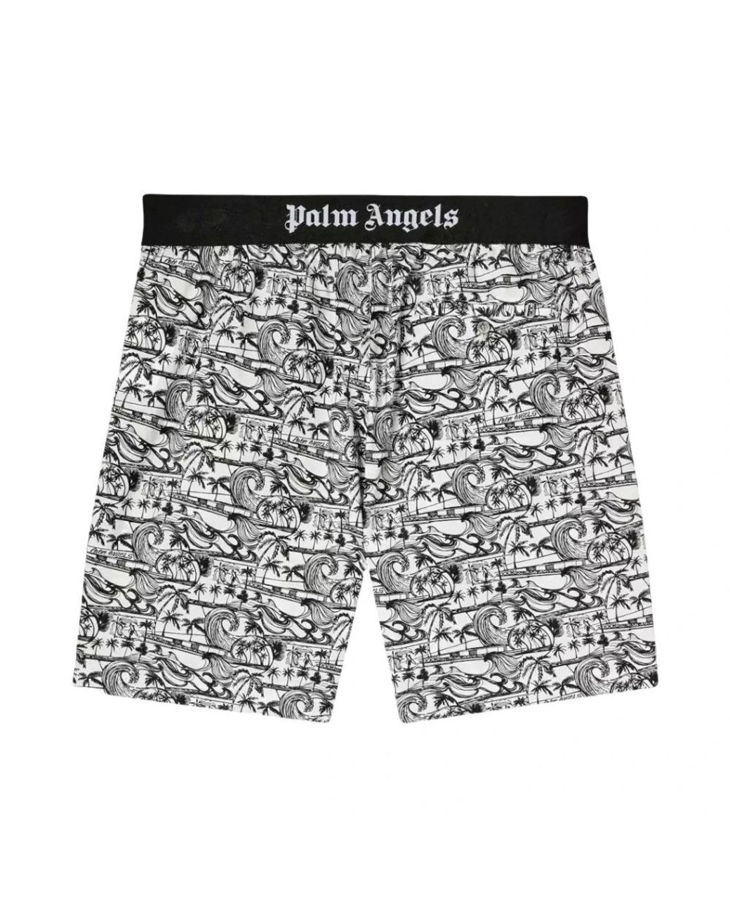 Palm Angels Gray Short Shorts for men