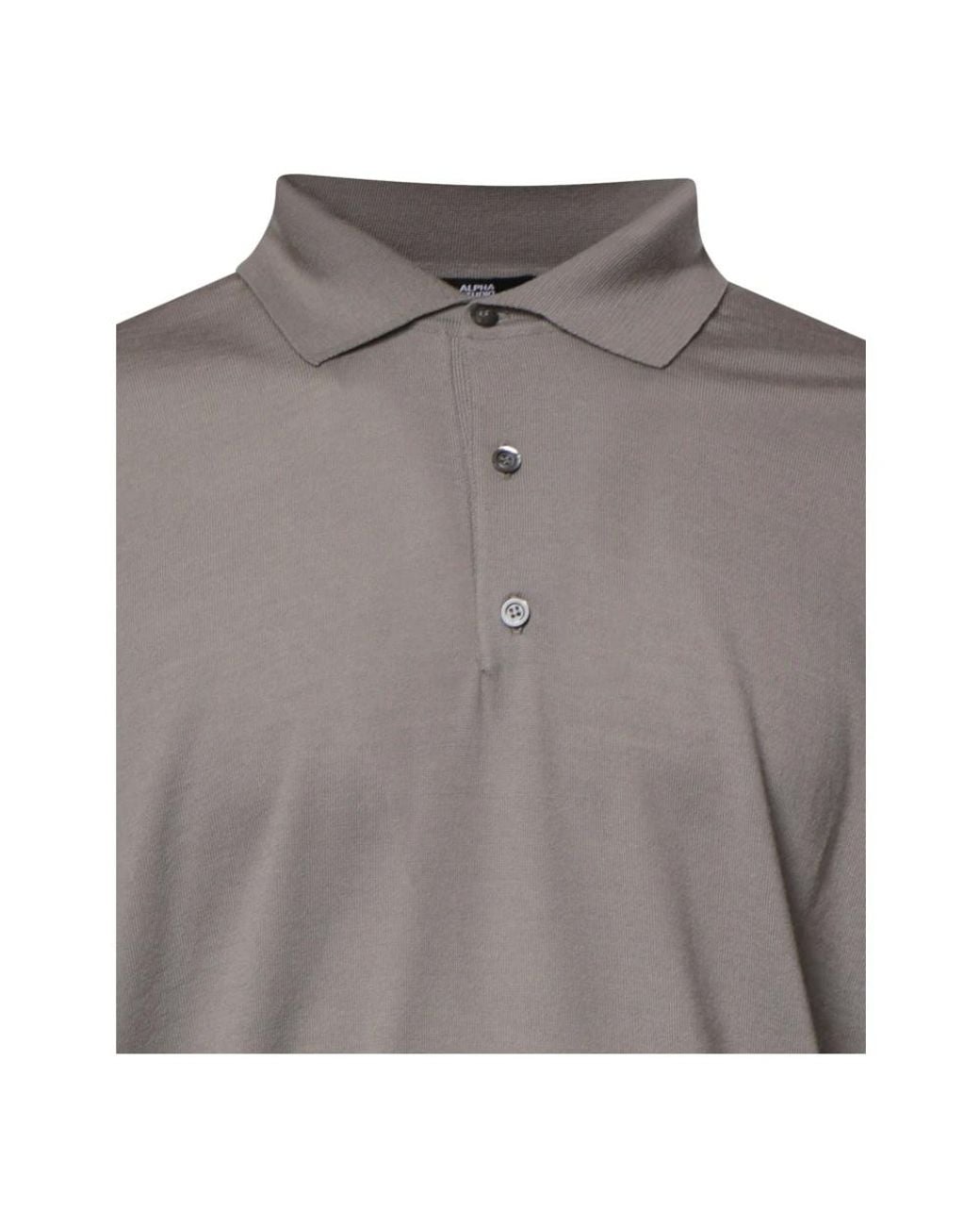 Polo Shirts Alpha Studio de hombre de color Gray