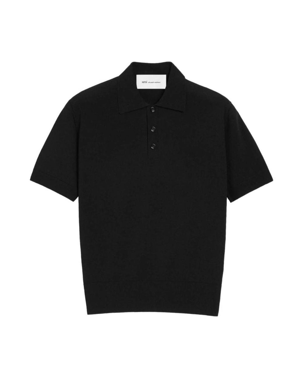 AMI Black Polo Shirts for men