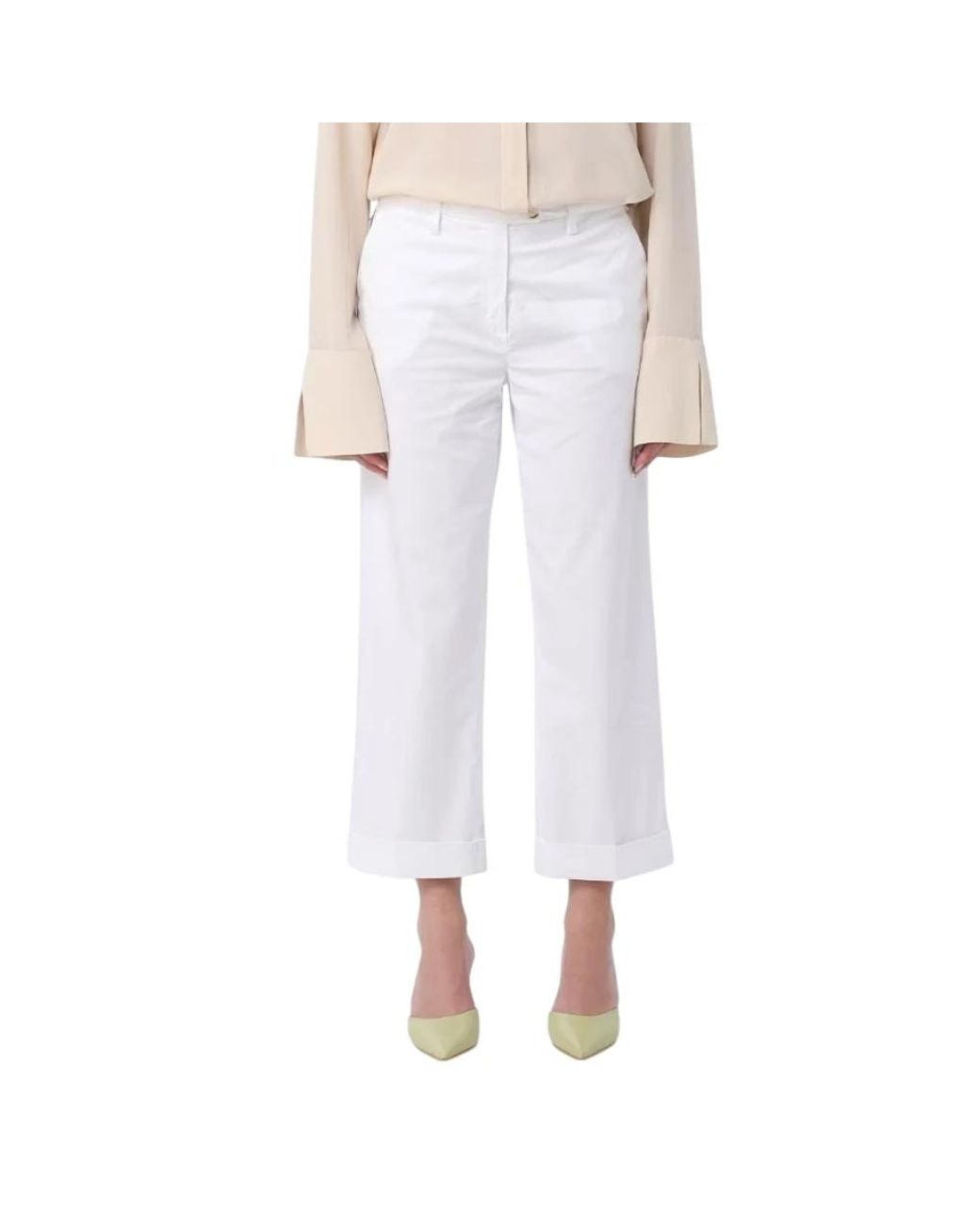 Re-hash White Cropped Trousers