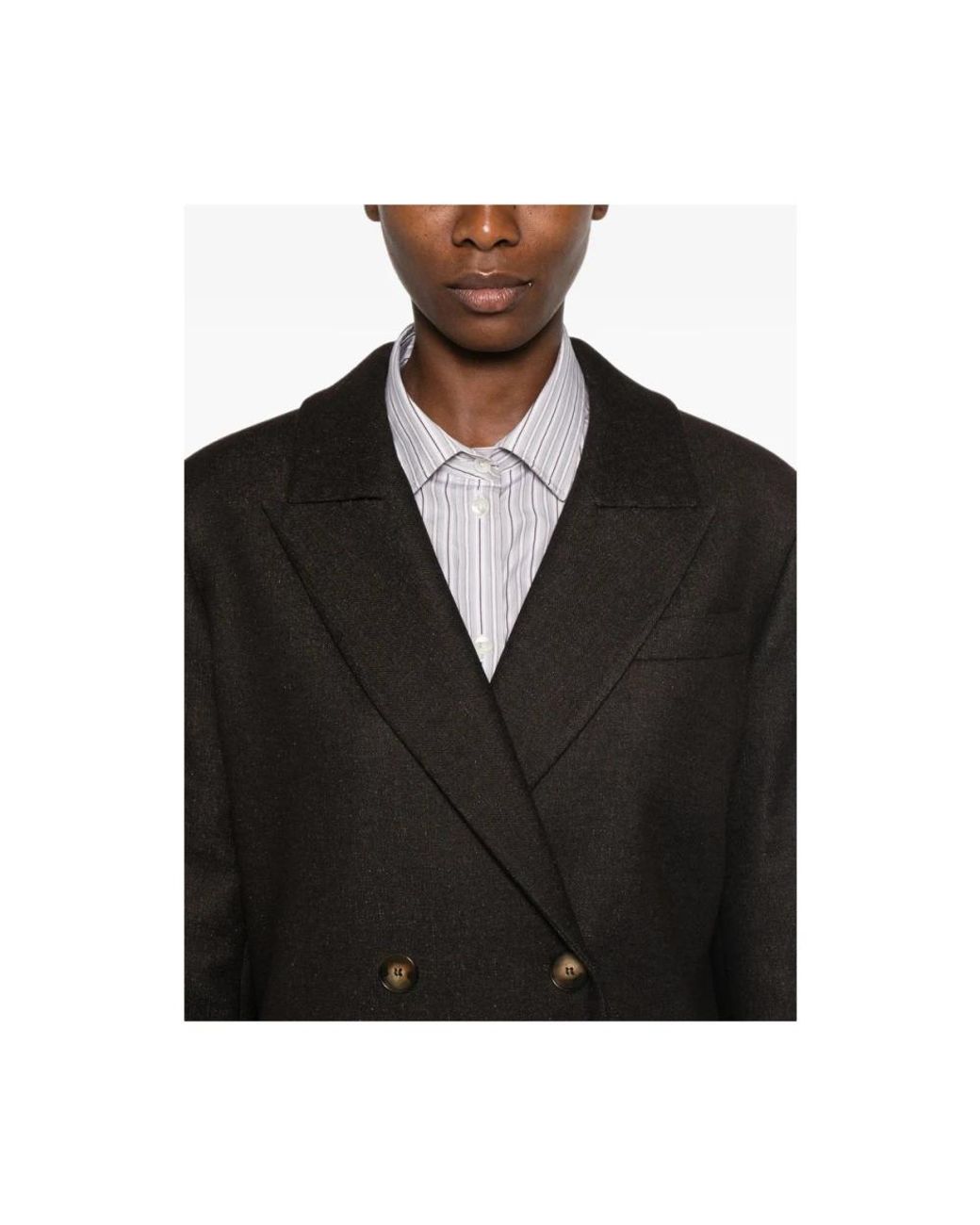 LE SULLY STUDIO Black Double-Breasted Coats