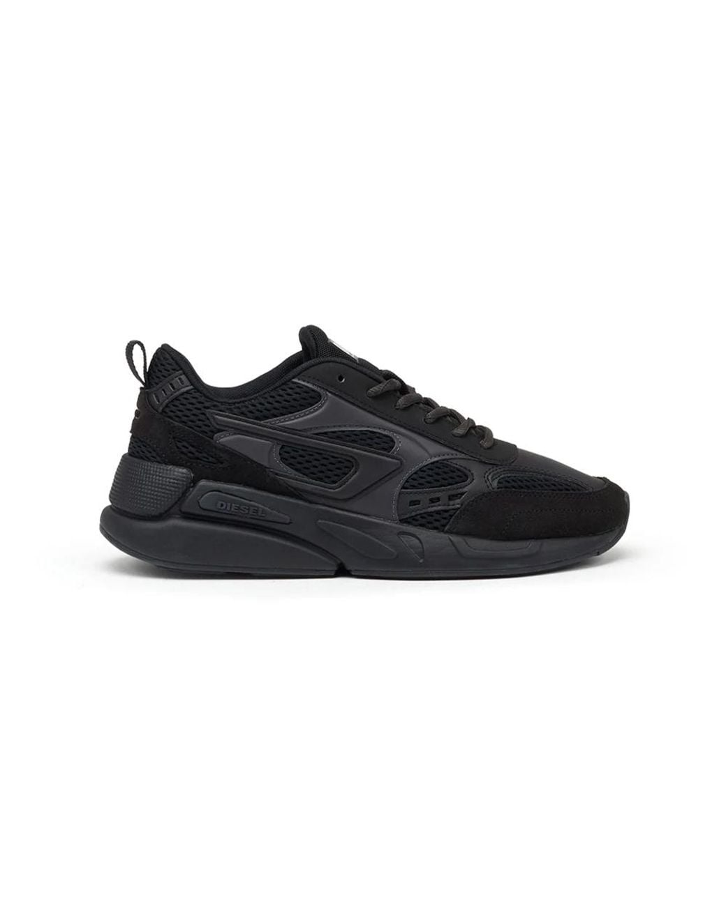 DIESEL Black S-Serendipity Embossed-Logo Mesh Trainers