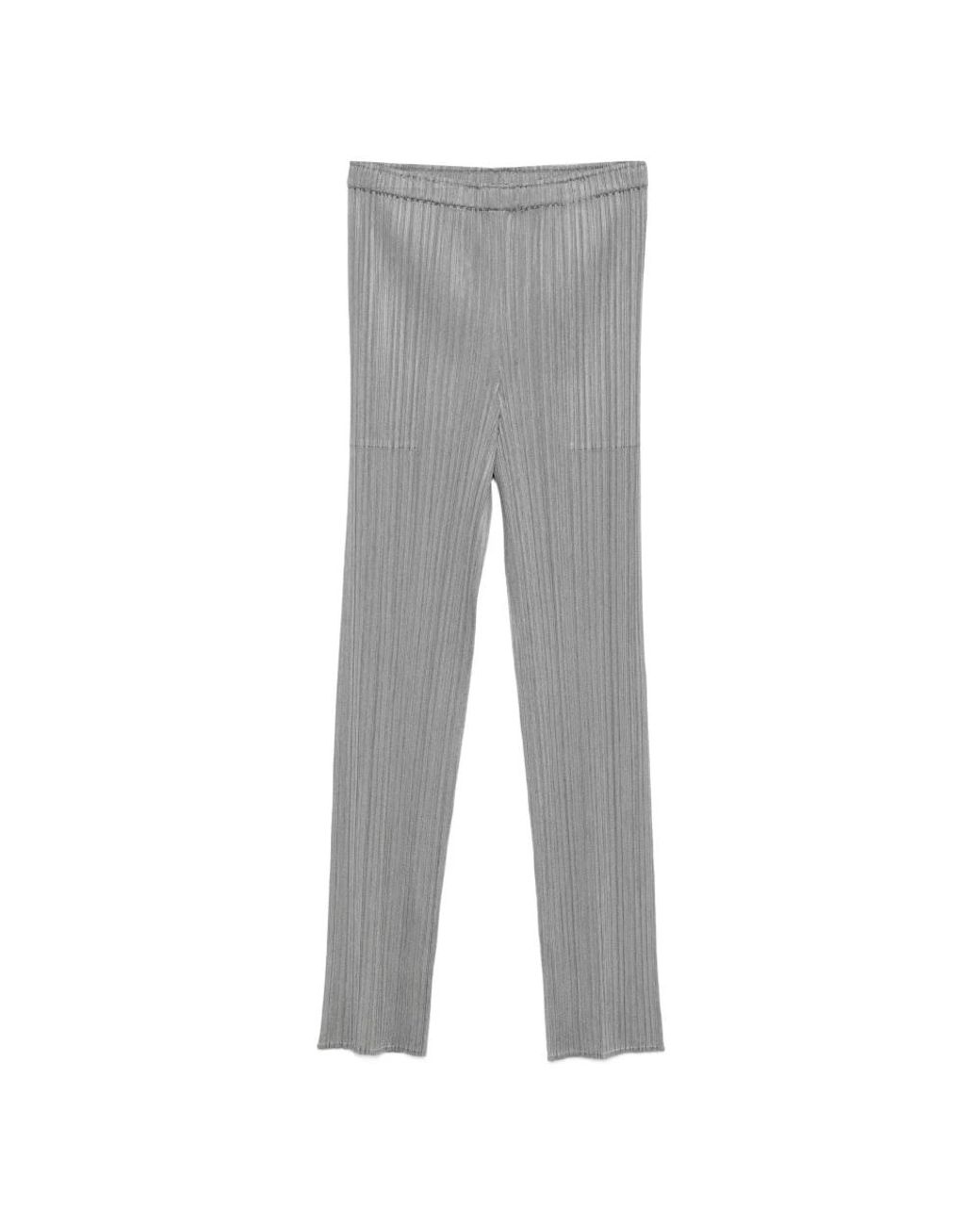 Issey Miyake Gray Slim-Fit Trousers