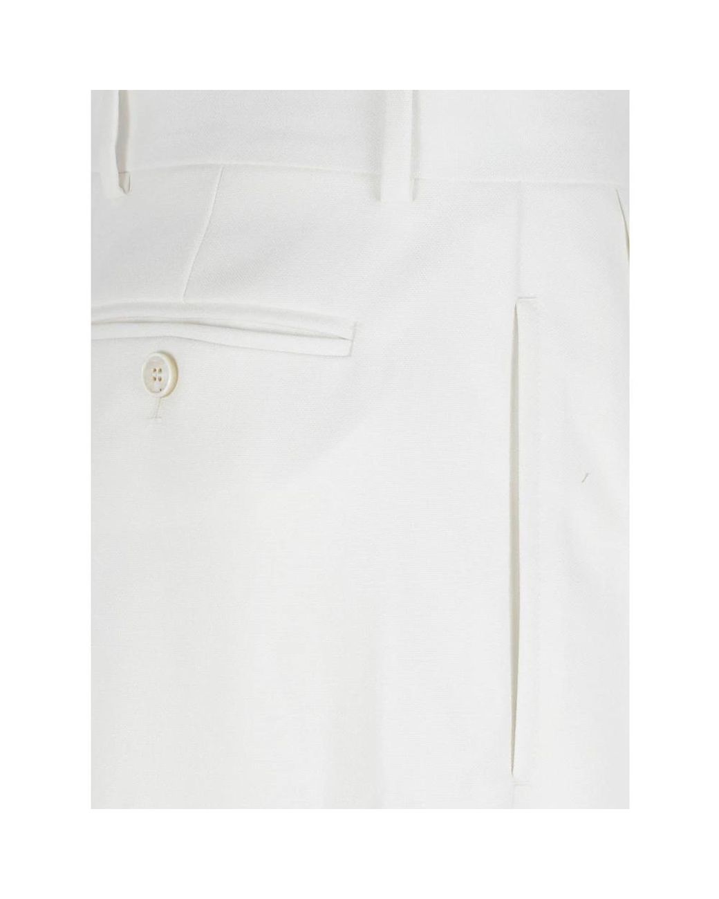Givenchy White Straight Trousers