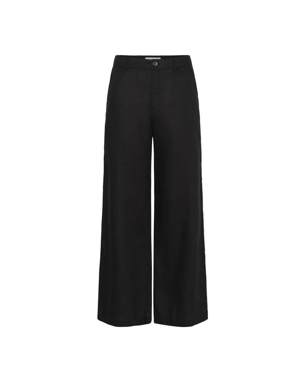Part Two Broeken ,Zwart ,Linnen Wijde Linnen Broek in het Black