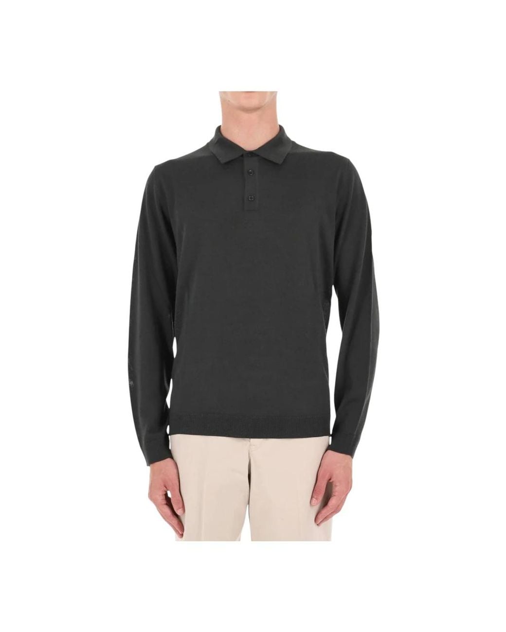 Roberto Collina Black Polo Shirts for men