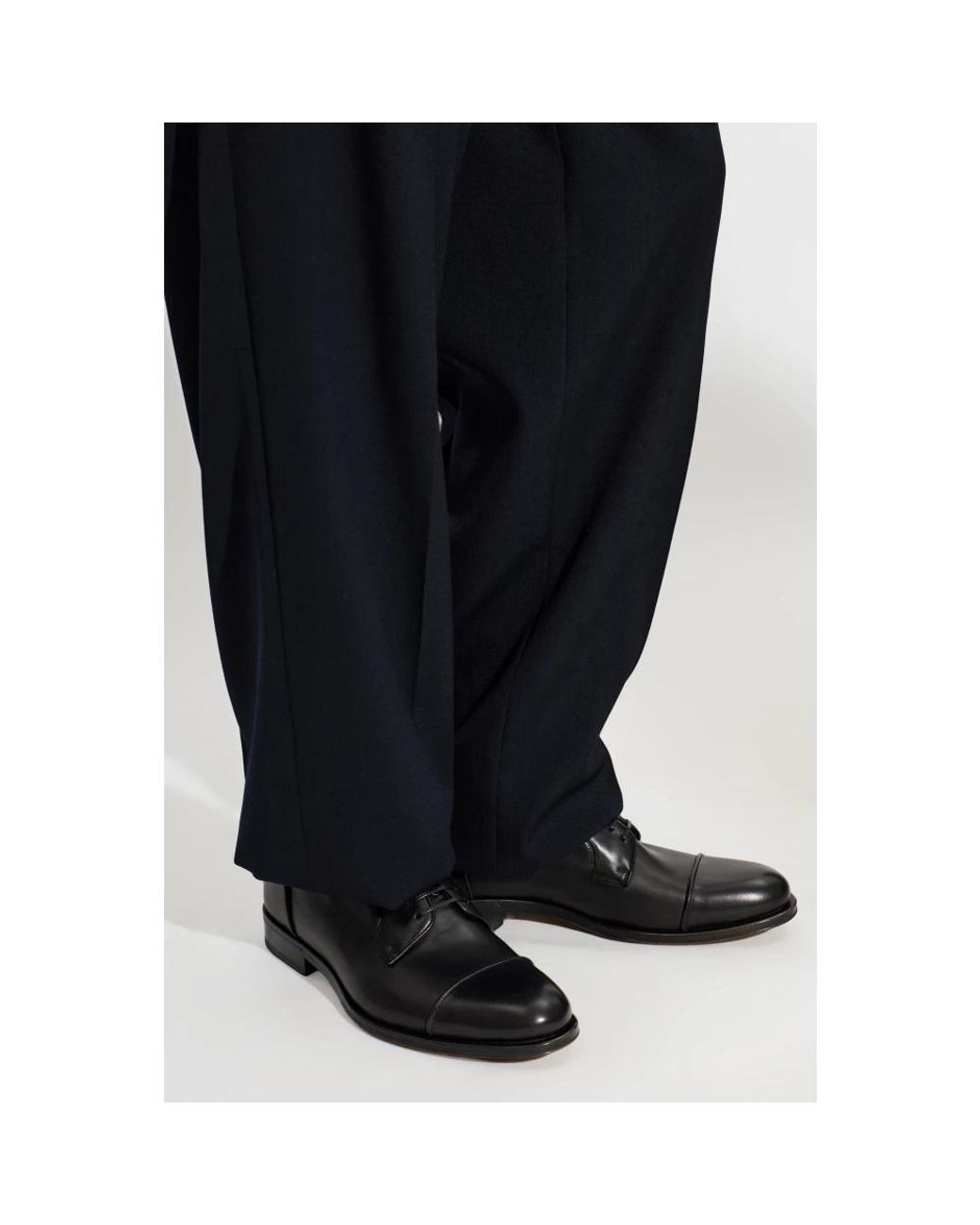 Ferragamo Scott Lederschuhe in Black für Herren