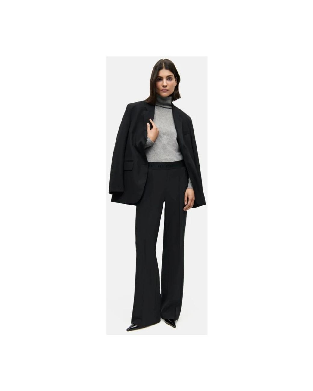 Cambio Black Wide Trousers