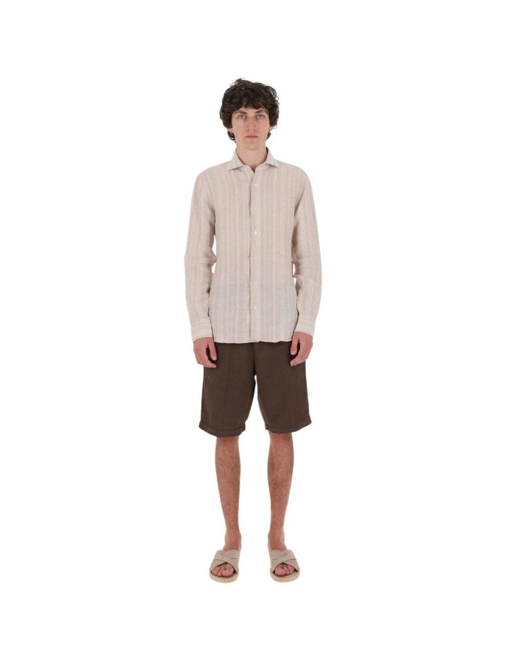 Barba Napoli Natural Casual Shirts for men