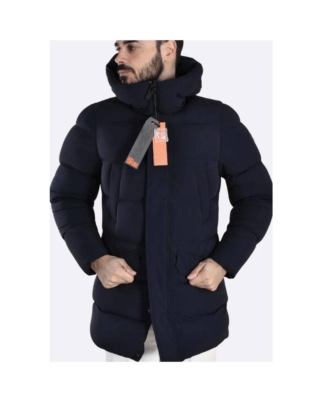 Heskimo Blue Down Coats for men