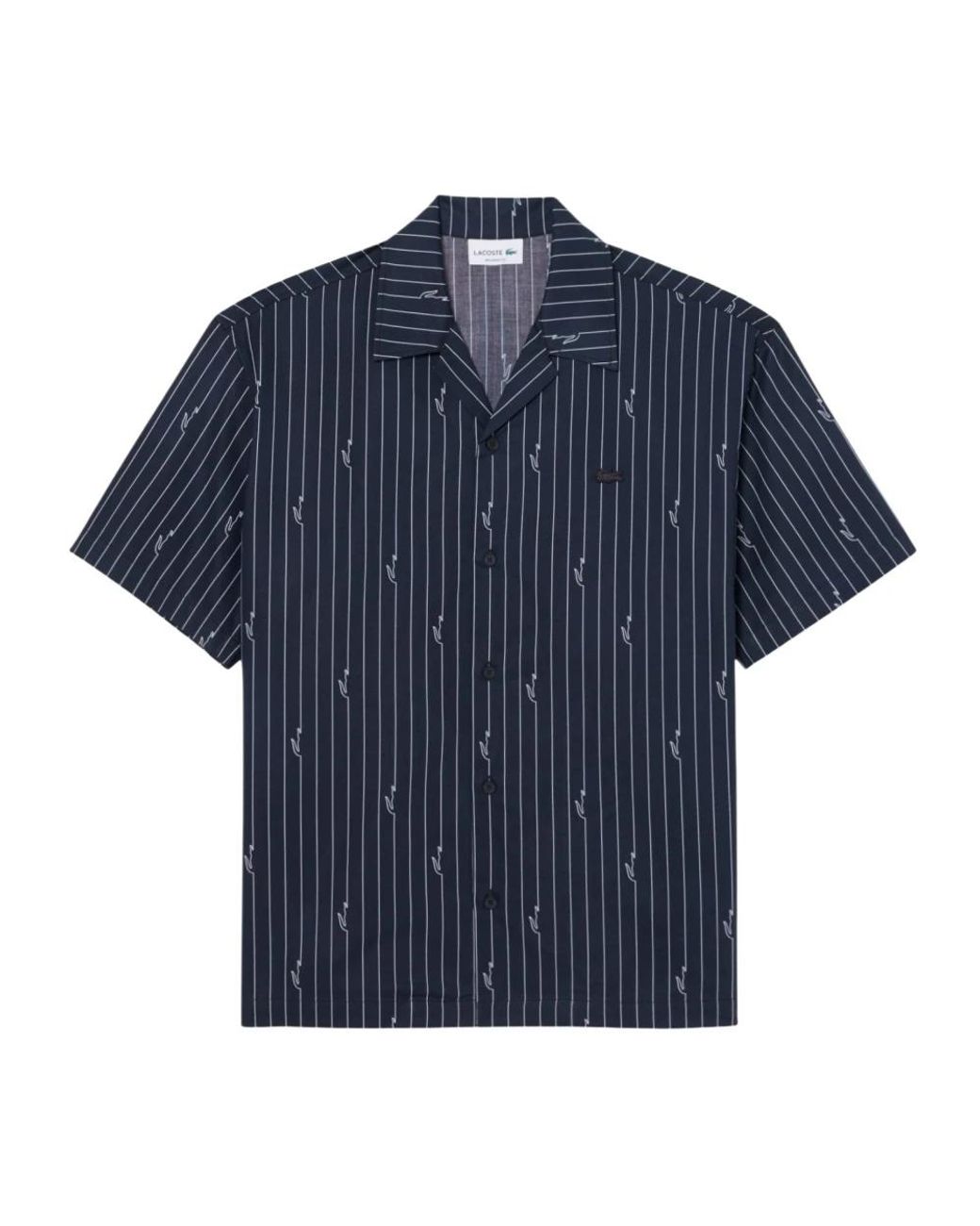 Lacoste Blue Short Sleeve Shirts for men