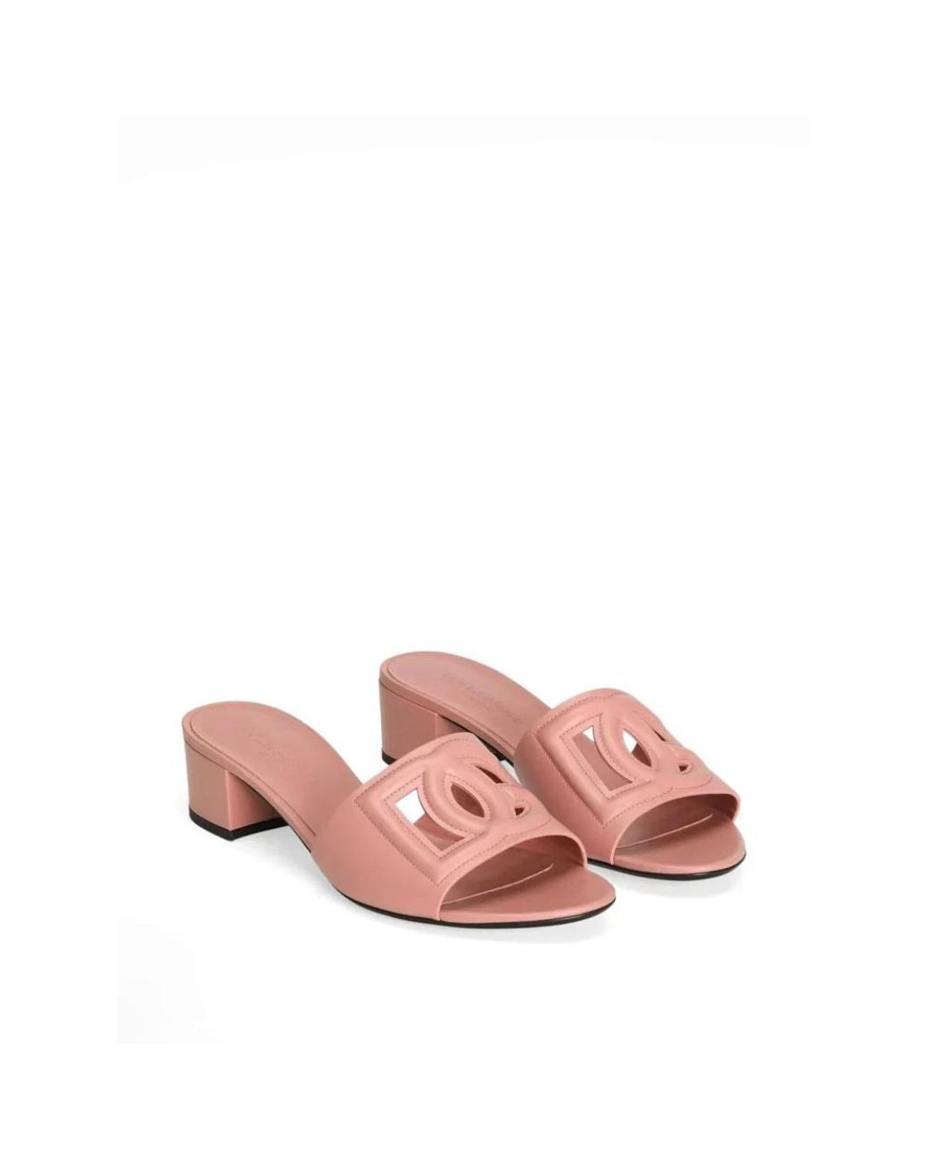 Dolce & Gabbana Pink Heeled Mules
