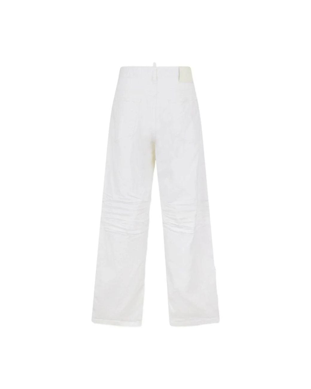 DSquared² White Wide Trousers for men