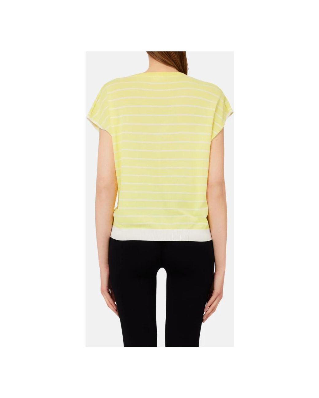 Liu Jo Yellow V-Neck Knitwear