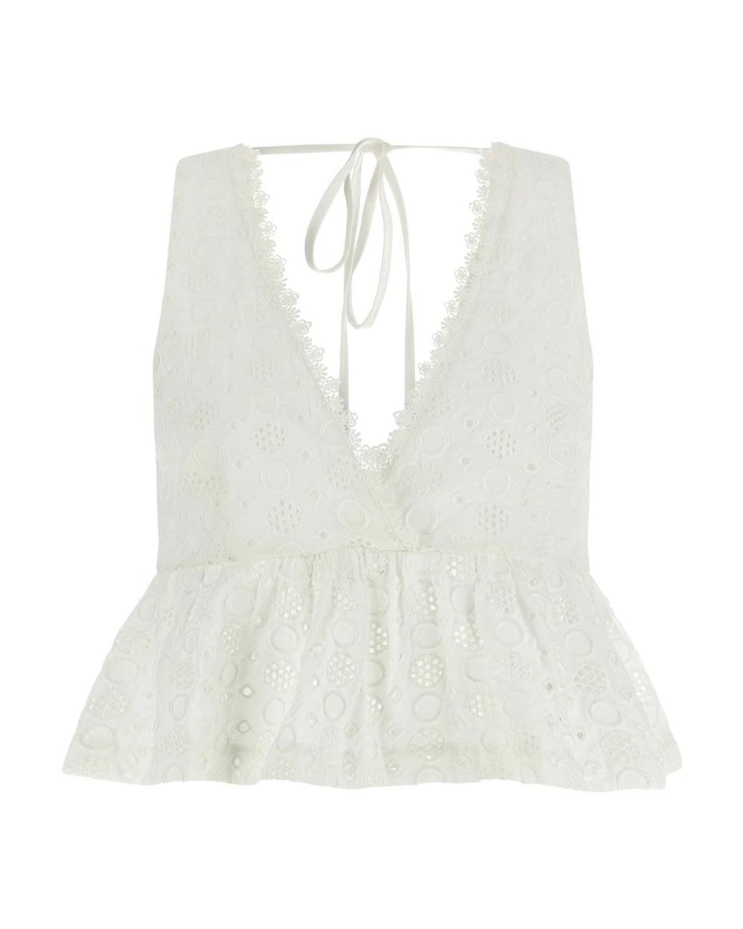 Pinko White Sleeveless Tops