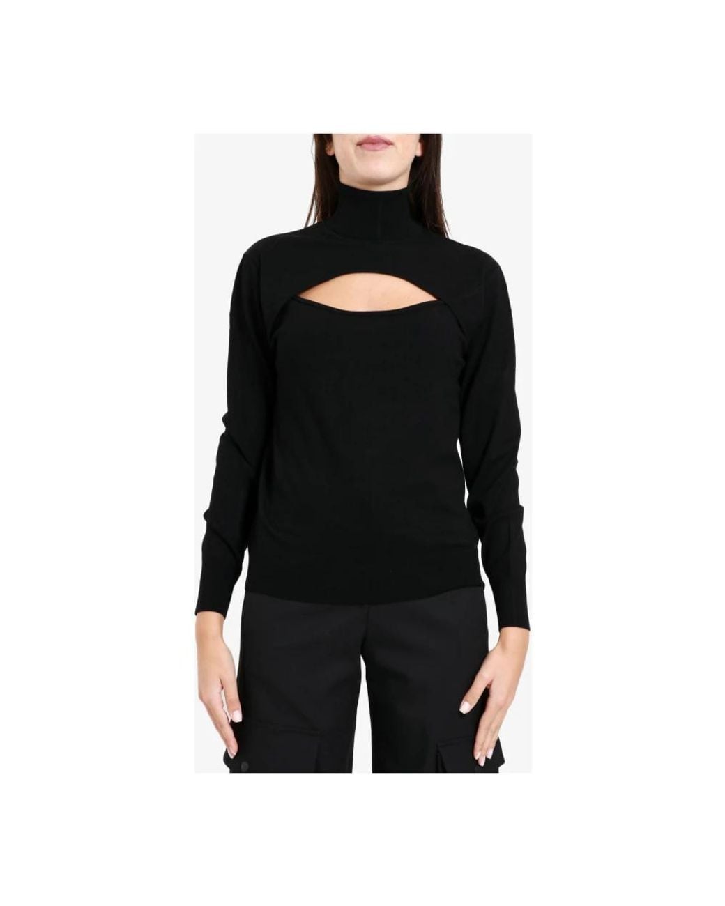 Turtlenecks Kaos de color Black