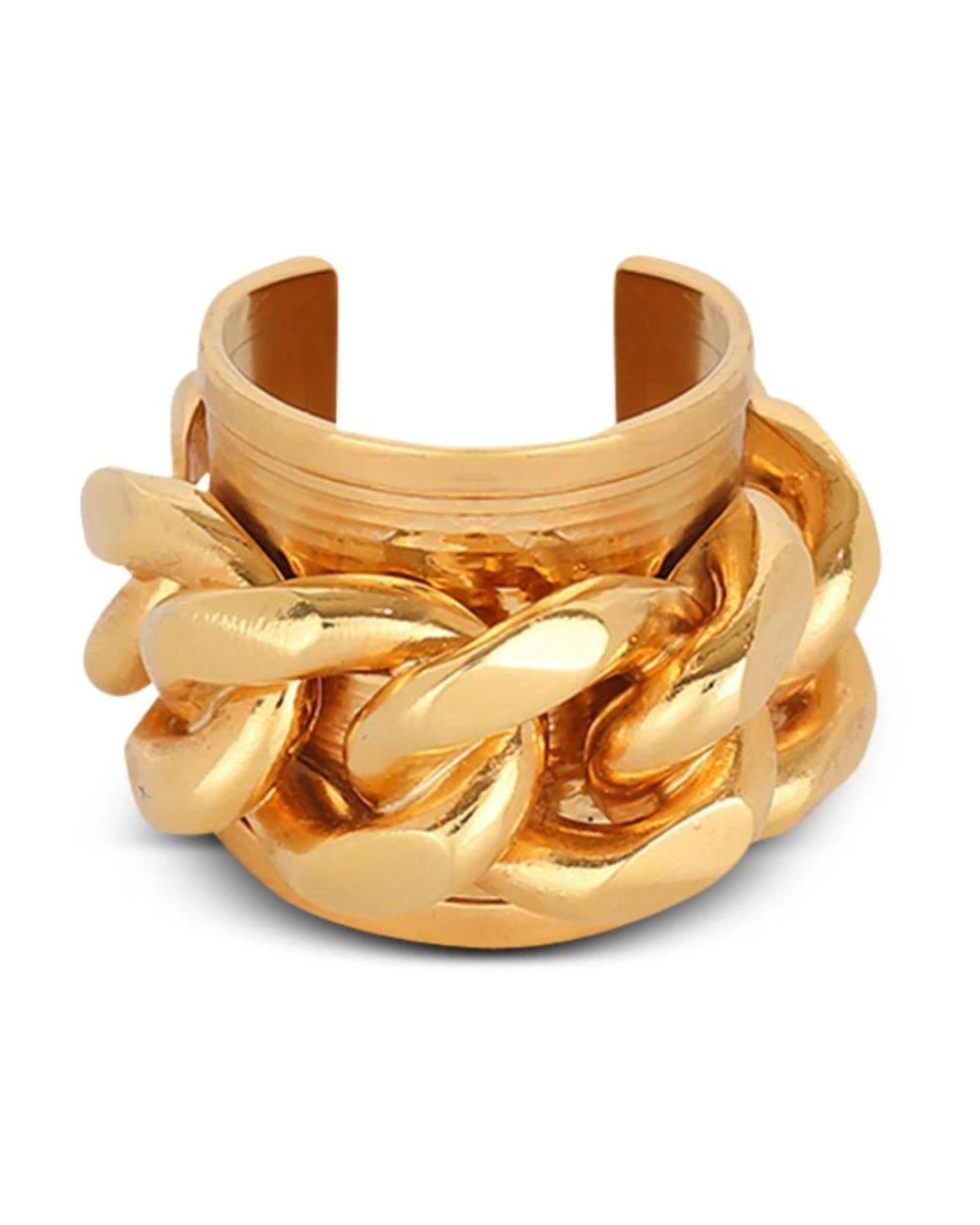Balmain Accessoires ,Geel ,Messing Ketting Ring in het Metallic