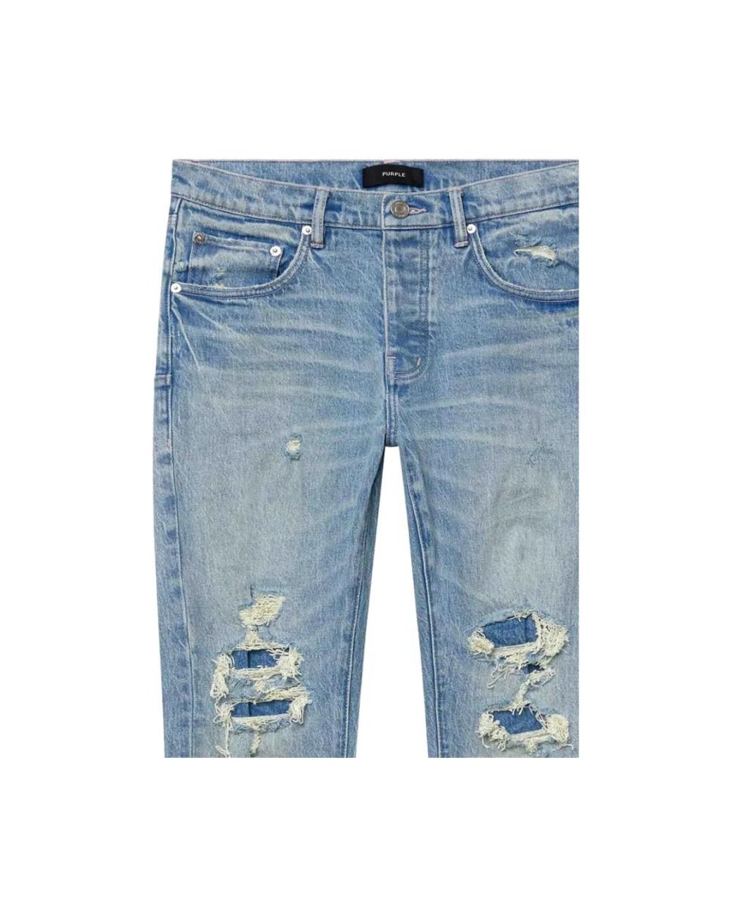 Purple Brand Blue Slim-Fit Jeans for men