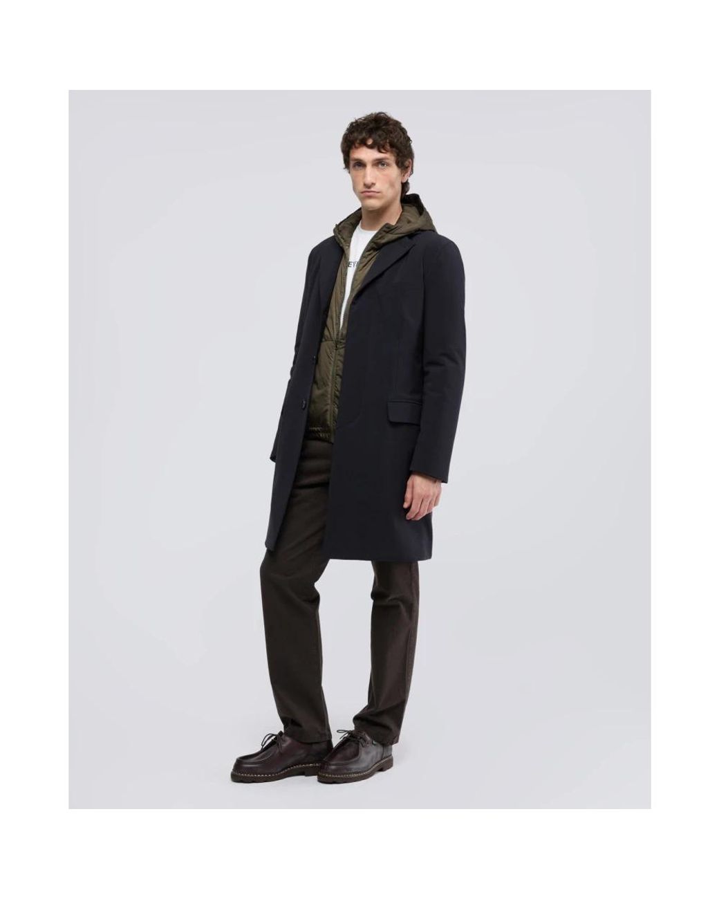 Aspesi Blue Single-Breasted Coats for men