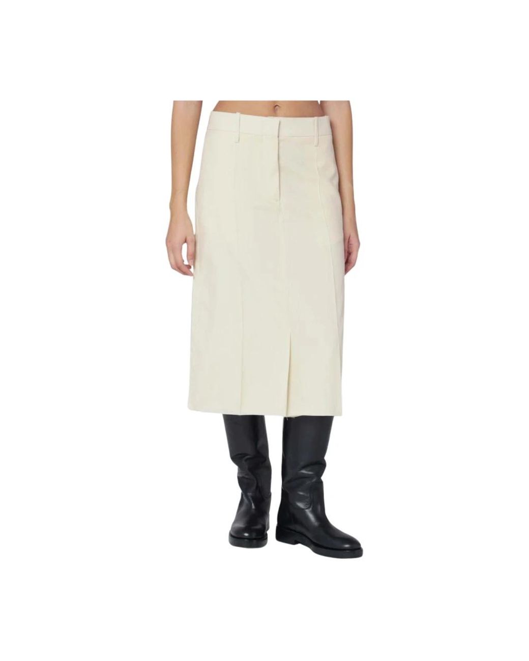 Jil Sander Natural Midi Skirts