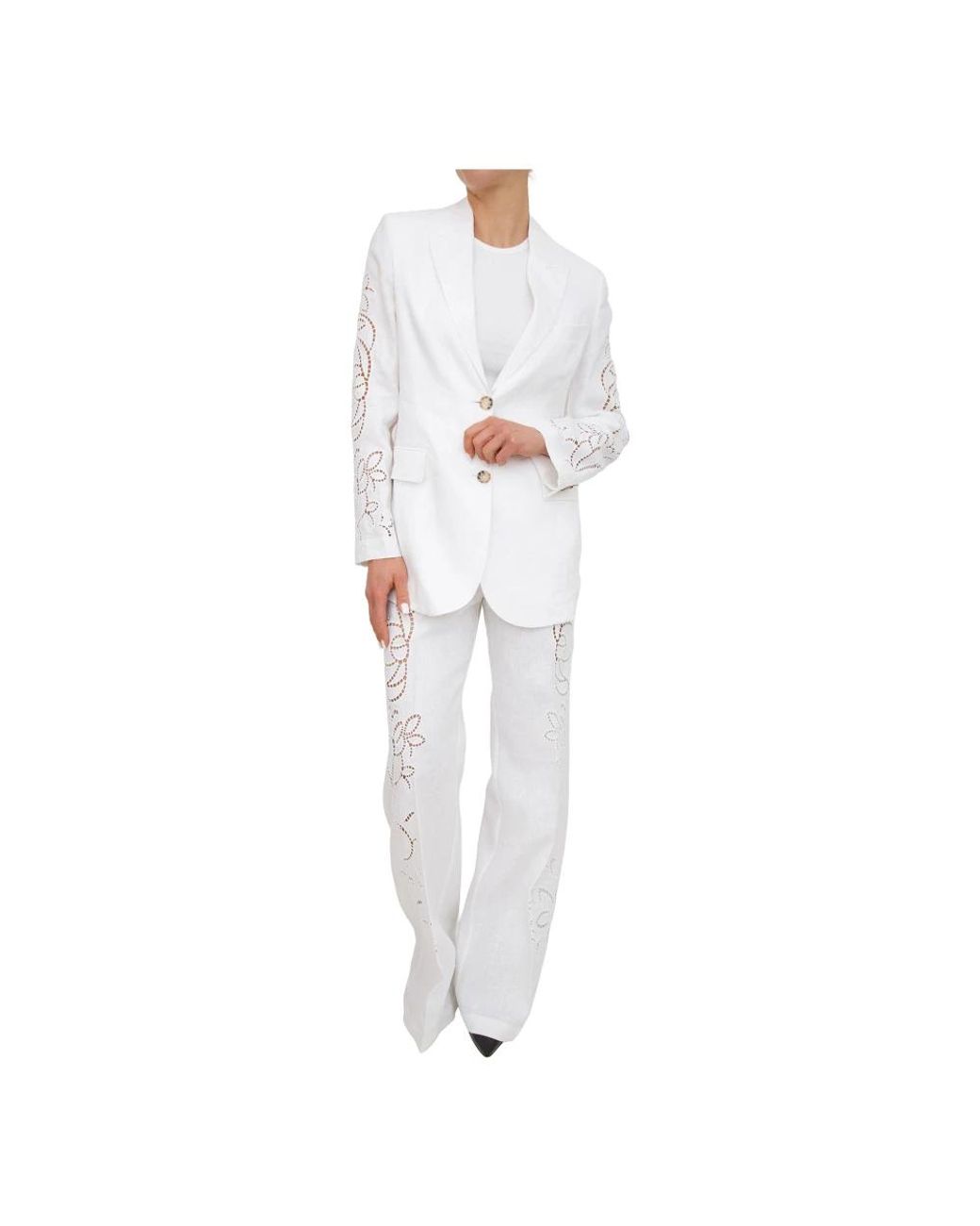 Ermanno Scervino Gray Wide Trousers