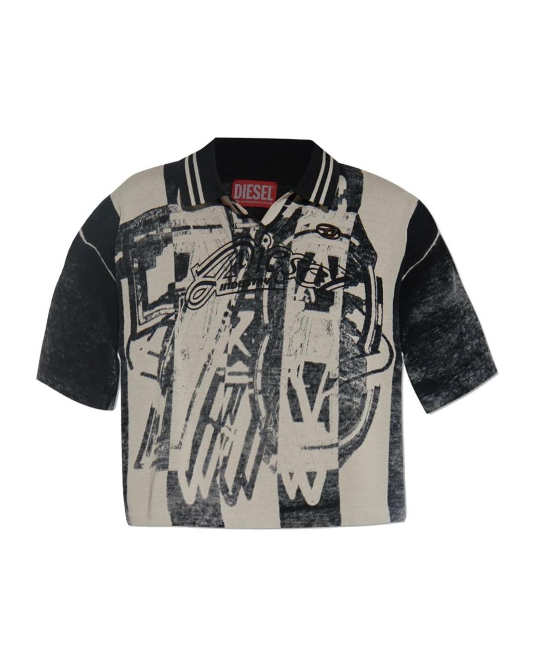 DIESEL Black Polo Shirts
