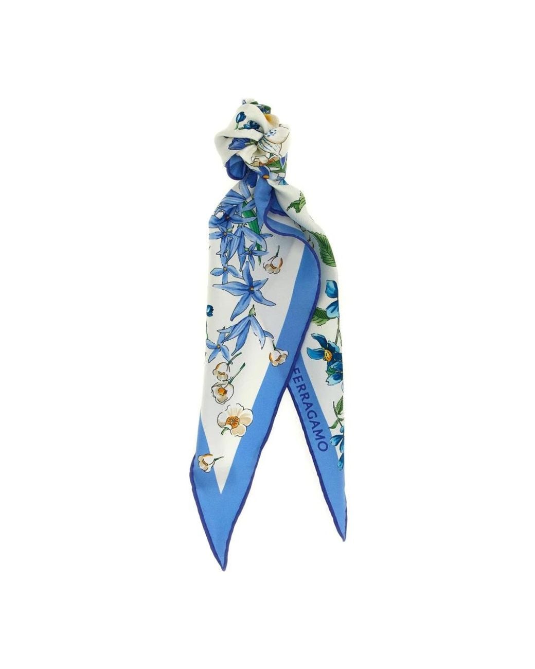 Ferragamo Blue Silk Scarves