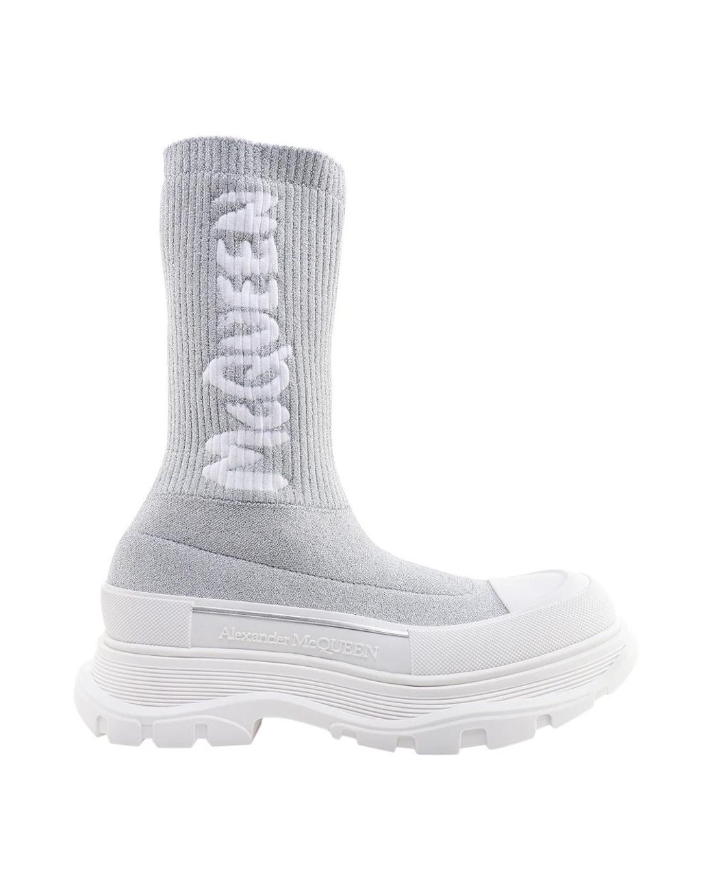 McQueen Gray Ankle Boots