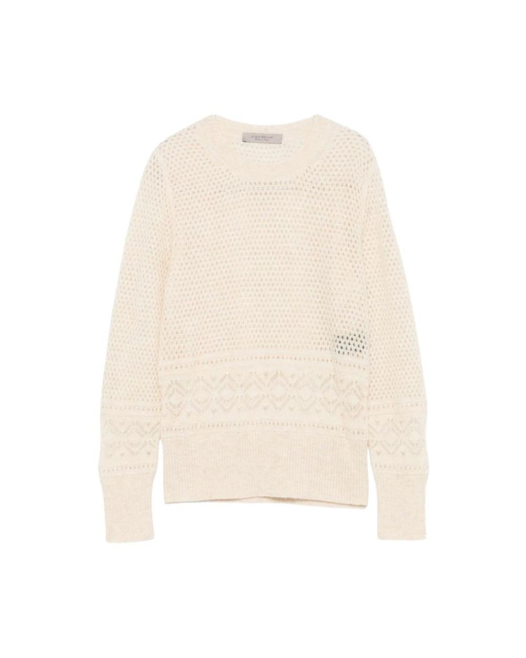 D.exterior Natural Round-Neck Knitwear