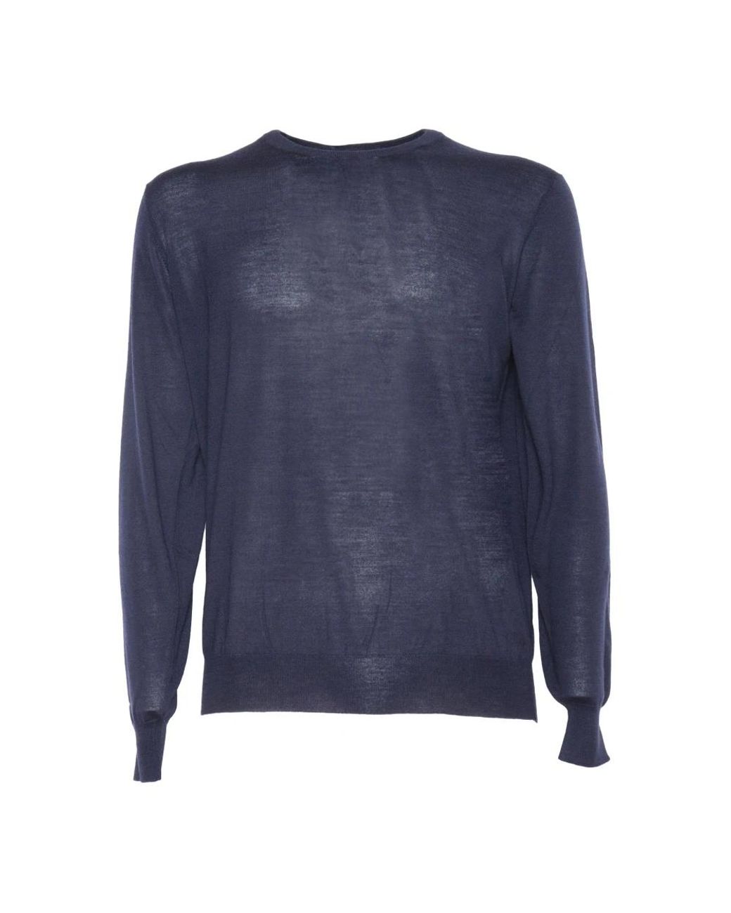 FILIPPO DE LAURENTIIS Blue Round-Neck Knitwear for men