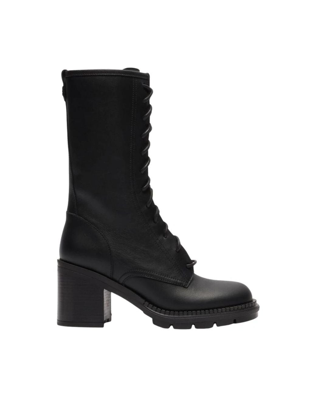 Casadei Black Lace-Up Boots