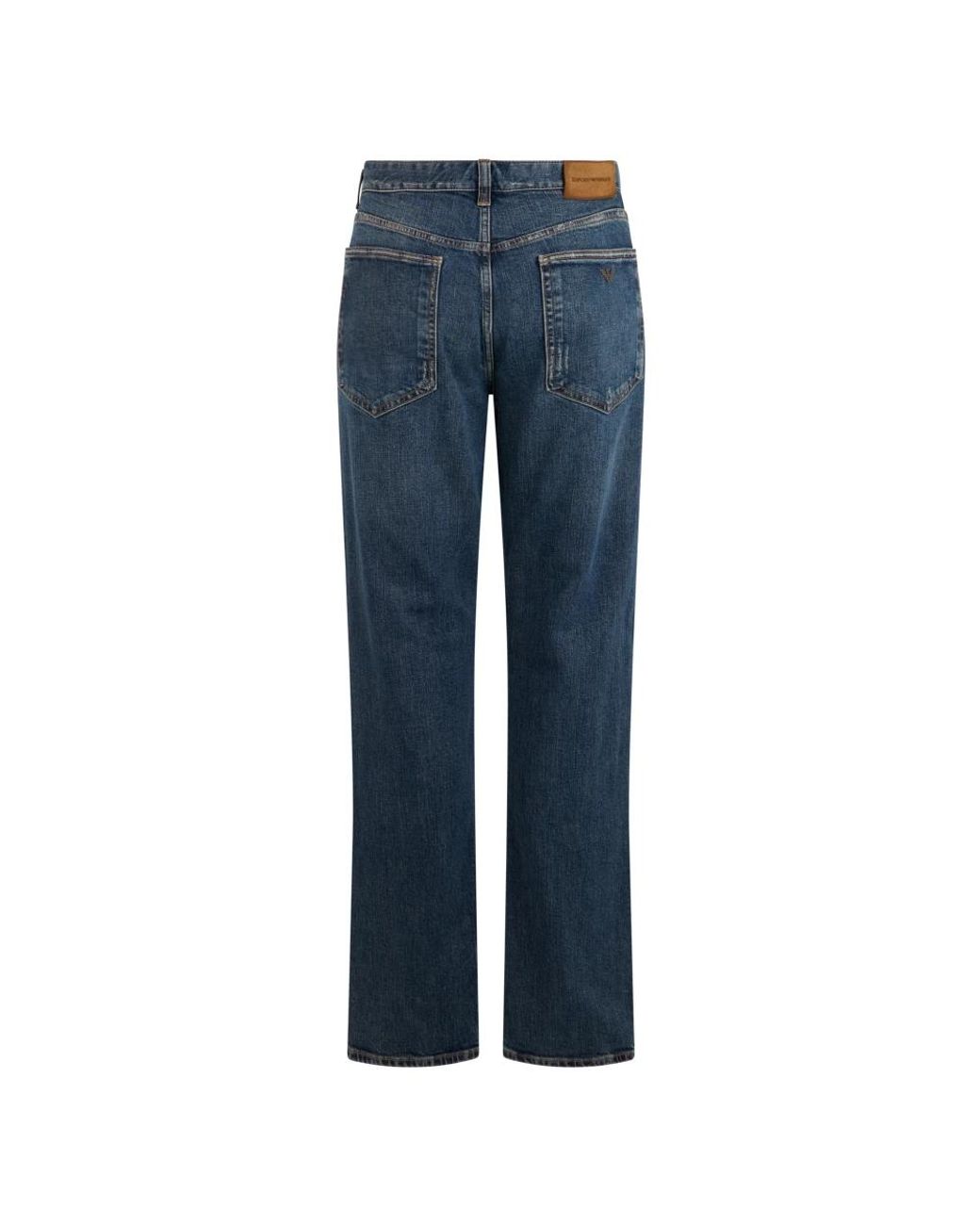 Emporio Armani Blue Straight Fit Jeans for men