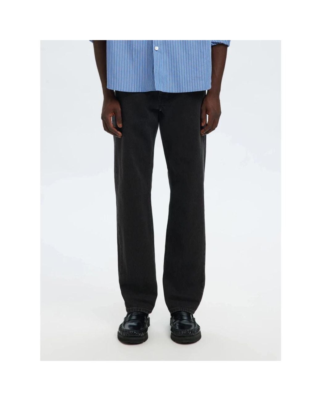 Straight Jeans SELECTED de hombre de color Black