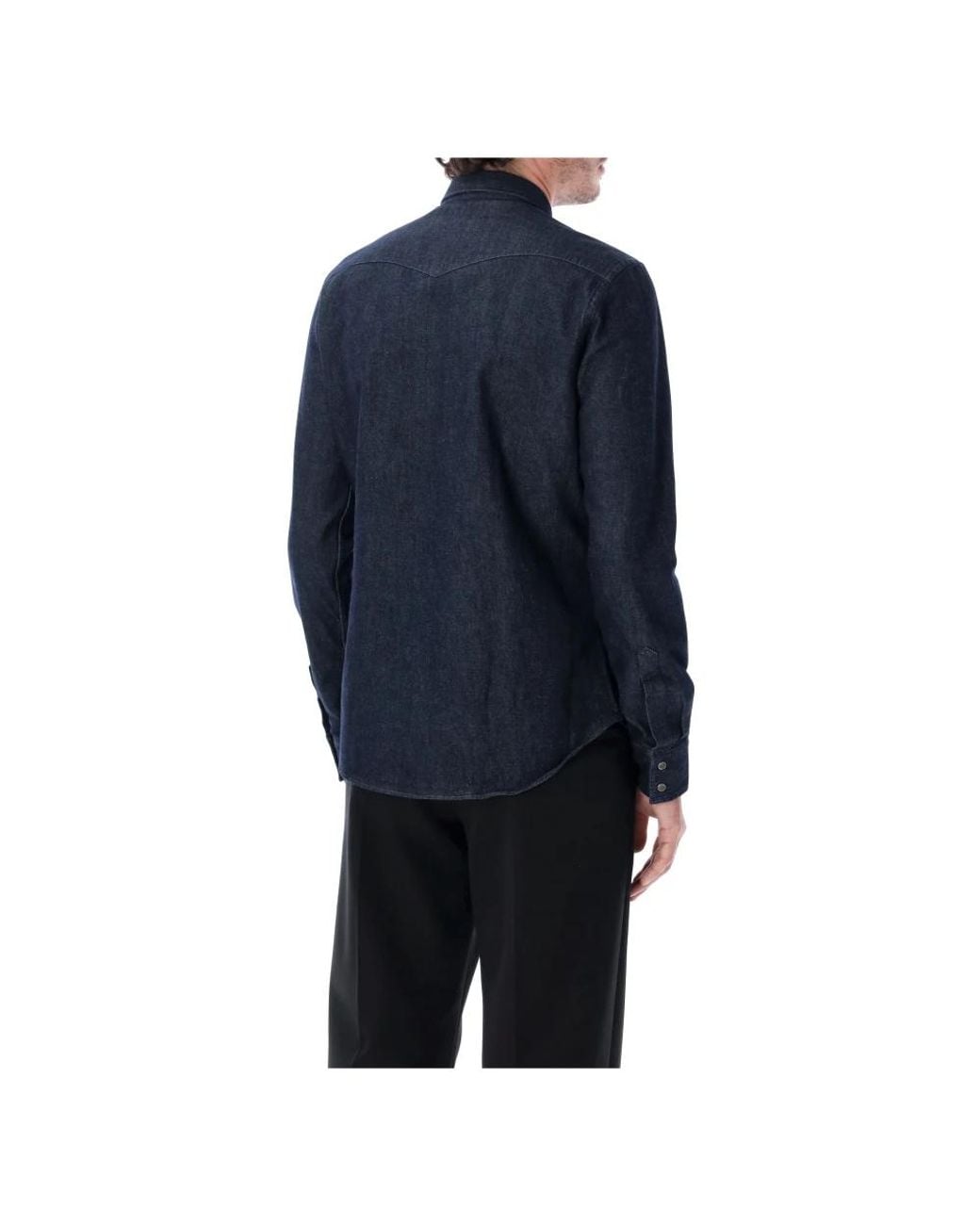 Denim Shirts Xacus de hombre de color Blue