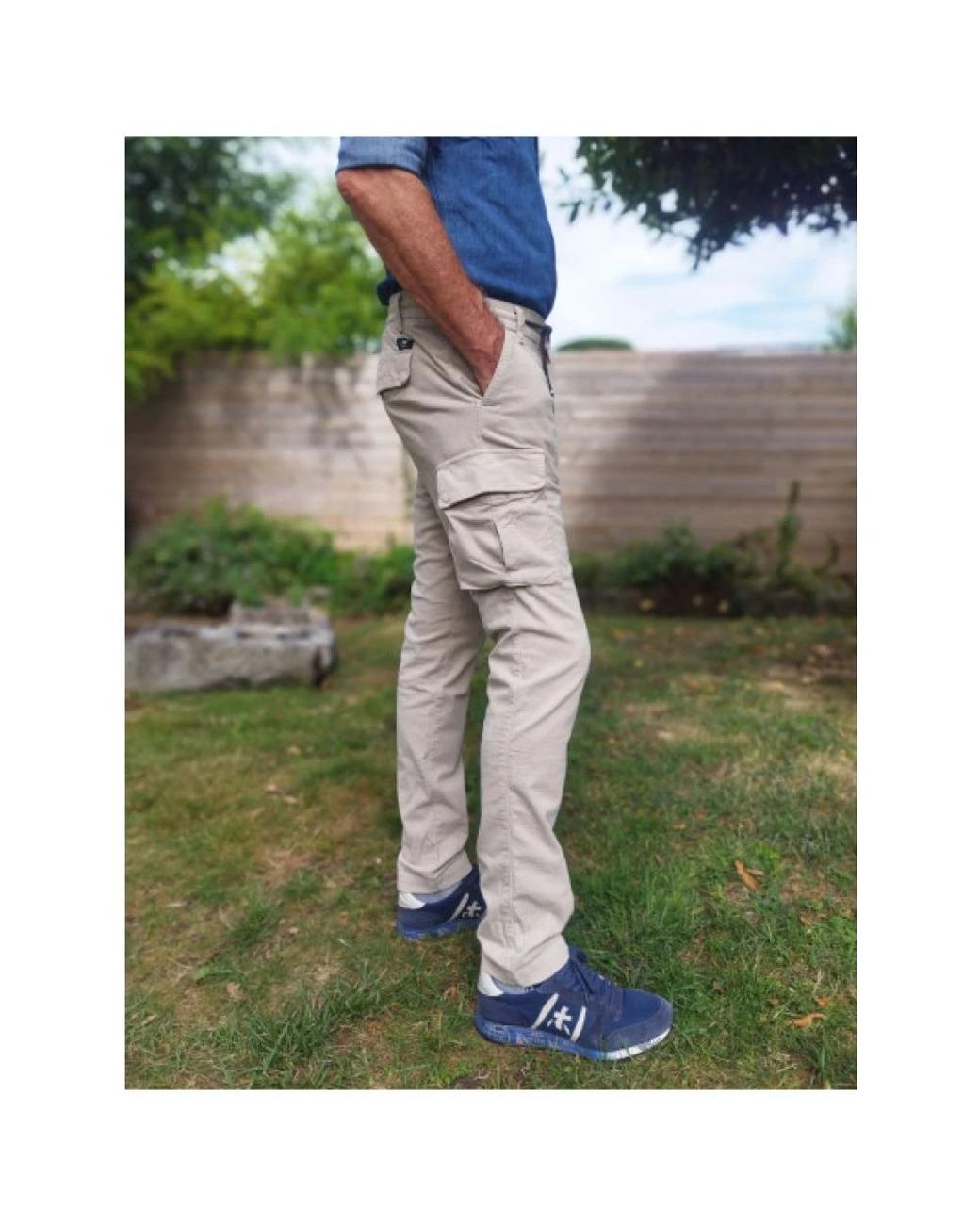Mason's Blue Chinos for men